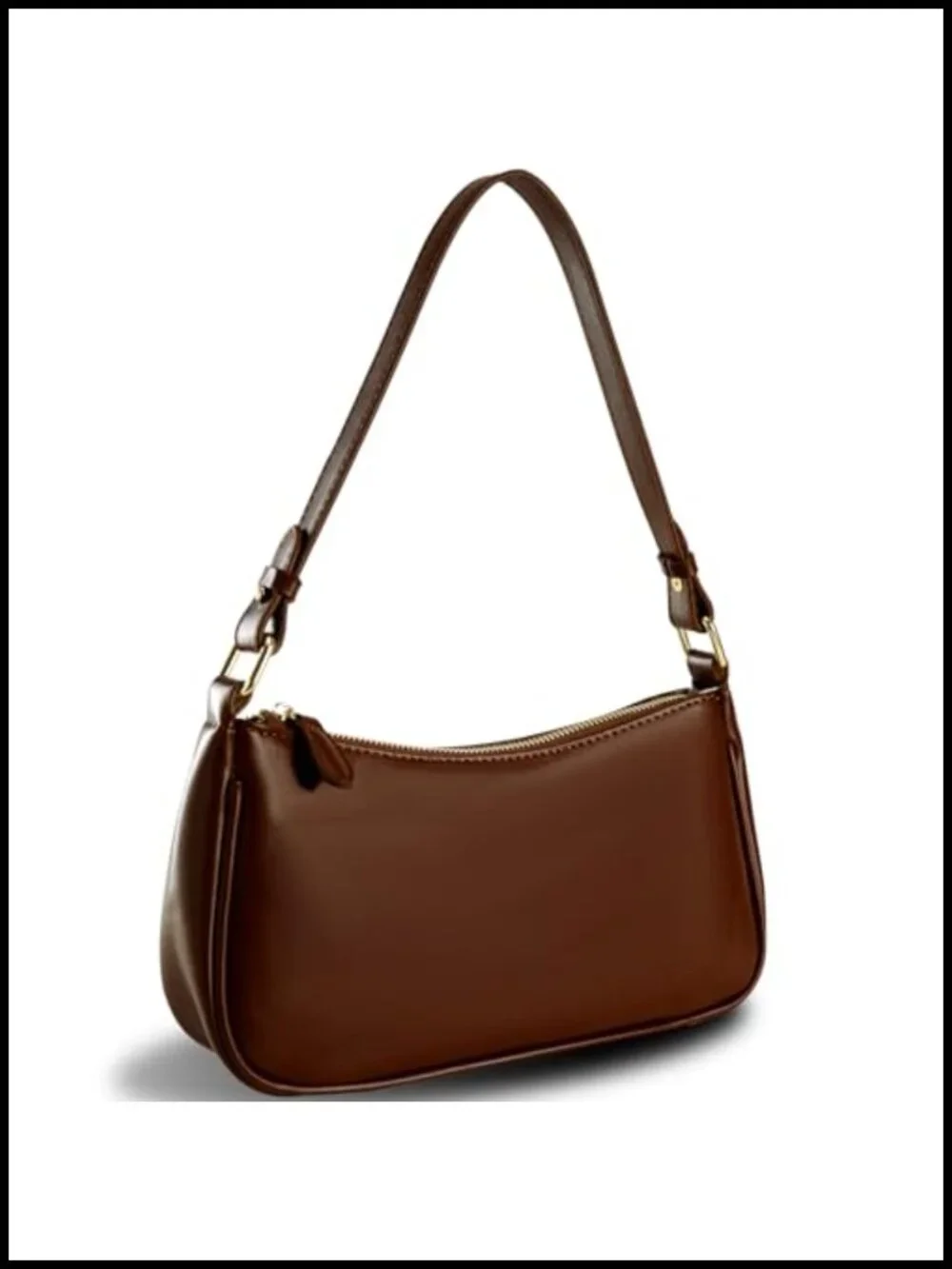 Vegan Leather Hobo Sling Tote Handbag with Removable Straps and Zipper Closure
